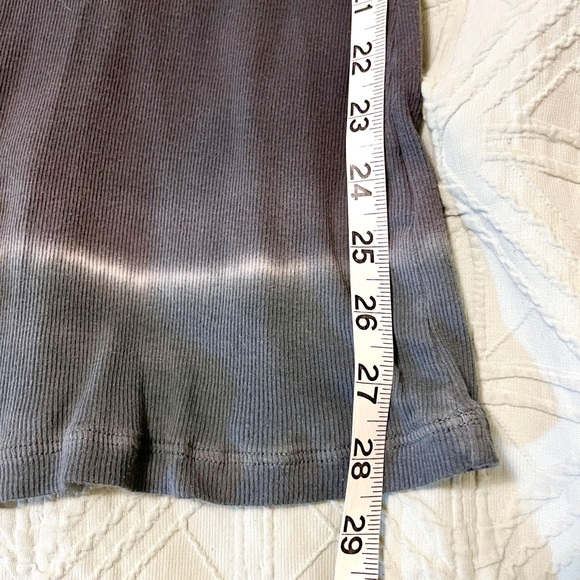 James Perse Dip Dye Gray V-Neck Tank - Picture 2 of 4